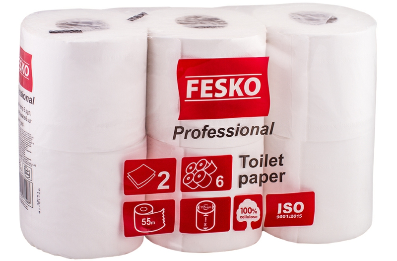 БУМАГА ТУАЛЕТНАЯ FESKO PROFESSIONAL 6 РУЛ БУМАГА ТУАЛЕТНАЯ FESKO PROFESSIONAL 6 РУЛ