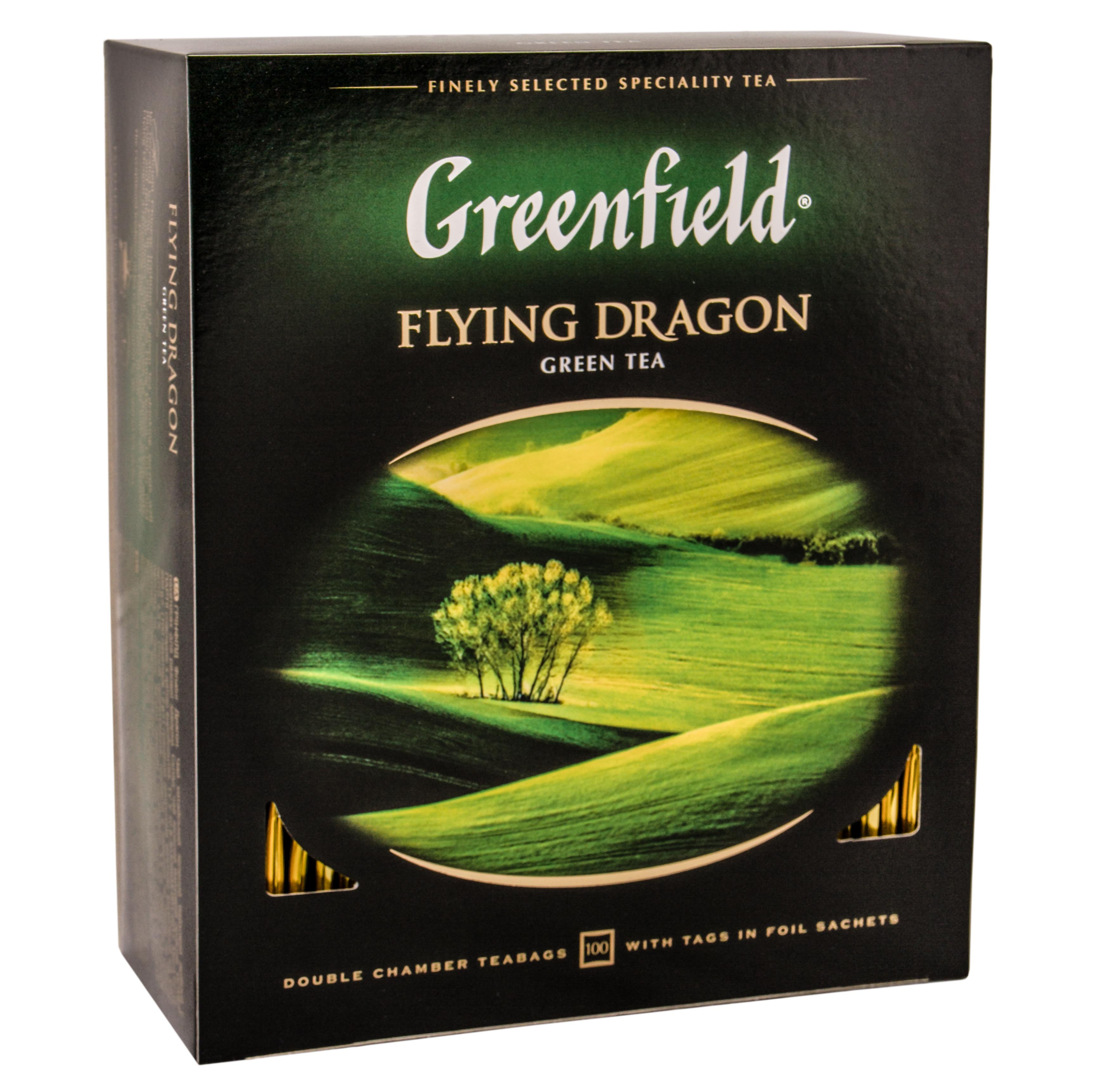 Чай гринфилд 100. Чай Greenfield Flying Dragon зеленый 100 пакетиков. Чай Гринфилд зеленый 100 пак. Гринфилд 100 пакетов драгон зеленый. Гринфилд 100гр зеленый.